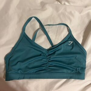 Gymshark Teal Ruched Bra